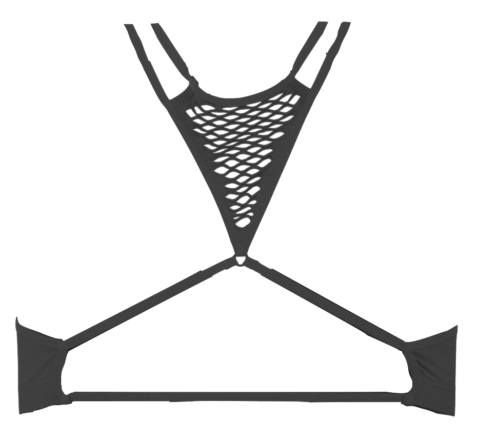 Mesh Diamond Back Padded Bralette